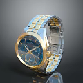 BELUSO Analog Watch With Blue Dial And Gold Blue Two Tone Strap