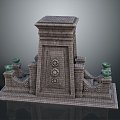 Altar Altar Temple Shrine Hero Altar Cartoon Building Outdoor Items Realistic 3d model