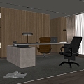 Modern Minotti Office 3d model