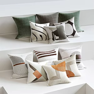 Modern pillow combination 3d model