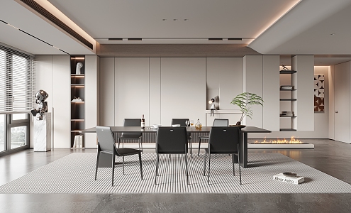 Modern Restaurant Minimalist Restaurant 3d model