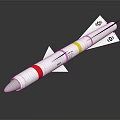 Modern rocket missile realistic cartoon 3d model