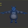 3D Animated Game Movie Character With Plump Body Pointed Ears And Open Arms Pose