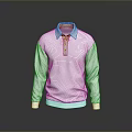 Stylish White Long Sleeve Polo Shirt With Classic Collar And Casual Design