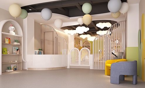 Modern Kindergarten Hall 3d model