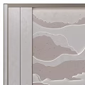 Modern Textured Wall Decor With Wave Pattern In Beige Grey Brown Tones 3d model