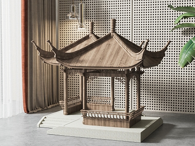 New Chinese pavilion 3d model