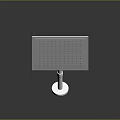 Square Rainfall Shower Head With Stainless Steel Body And Multiple Water Jets Modern Design