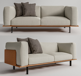 Modern double sofa 3d model