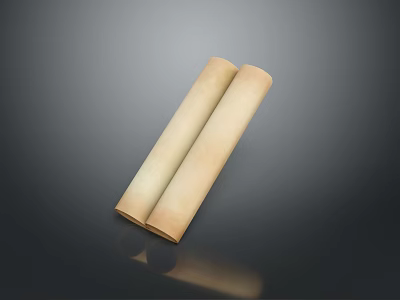Essential Household Supplies Two Beige Paper Rolls For Daily Use And Home Needs 3d model