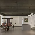 Modern Office Interior With Display Shelves Color Swatches And Sample Boards