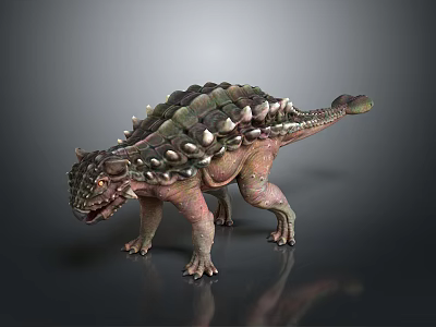 Realistic Armored Dinosaur 3D Model With Sharp Spikes And Detailed Skin Texture 3d model