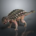 Realistic Armored Dinosaur 3D Model With Sharp Spikes And Detailed Skin Texture