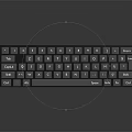 Black Computer Keyboard With Standard Layout Function Keys Numeric Keypad And Durable Design 3d model