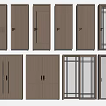 Modern Hinged Doors in Light Wood Tone with Various Designs and Textures