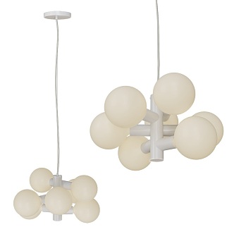 Echo multi ball glass chandelier 18w 3d model