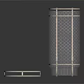 Modern Metal Mesh Cylindrical Container Structure With Circular Ring Accessory