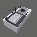 High Precision Industrial Analog Multimeter With Dial Control Panel And Probe Cables 3d model