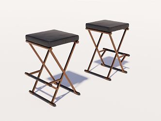 Light Luxury Bar Stool High Stool Bar Chair High Chair 3d model