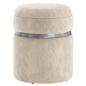 Light Luxury Sofa Stool Low Stool Dressing Stool Round Stool 3d model