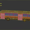 Bus School Bus Van Box Bus Tourist Bus Coach 3d model