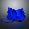Sleek Blue Handbag With Stylish Design Adjustable Shoulder Strap And Metallic Hardware