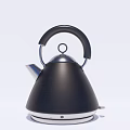 Modern Electric Kettle with Black Stainless Steel Ergonomic Handle and Silver Base Kitchen Use