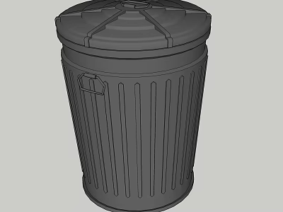 Outdoor Public Trash Can With Secure Lid And Durable Plastic Design 3d model