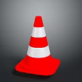 Reflective Red And White Striped Traffic Cone For Road Safety Equipment
