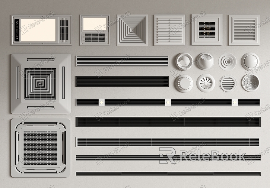 Modern air outlet air conditioner outlet central air conditioner ceiling air conditioner ventilation fan heater bath heater model