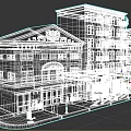 Vintage Urban Street Scene Model With Regal Theatre And Multi Story Brick Buildings
