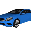Light Blue Mercedes Benz Hatchback Car With Modern Design And Alloy Wheels