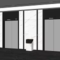 Modern Elevator Hall Elevator 3d model