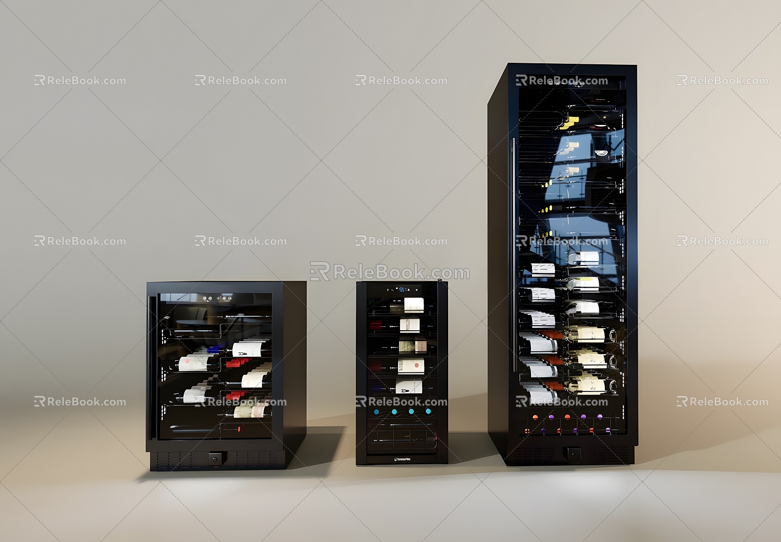 Modern Wine Cabinet Modern Cabinet Electrical Appliances Wine Cabinet Freezer Freezer Wine Wine Wine Wine Wine Bottle 3d model