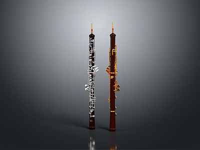 Two Long Decorative Household Candles Essential For Home Living Decoration 3d model