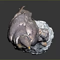 Falcon Sculpture Perched On Person's Arm With White Base And Gray Background