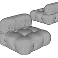 Modern Single Sofa Leisure Chair Lazy Sofa 3d model