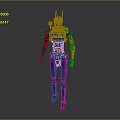 3D Blue Police Robot Character Design With Futuristic Mechanical Armor And Details