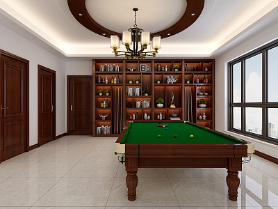 New Chinese Billiards Room 3d model