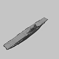 Aircraft Carrier Water Transportation Featuring Gray Hull Brown Bottom Superstructure And Radar Antennas On Deck