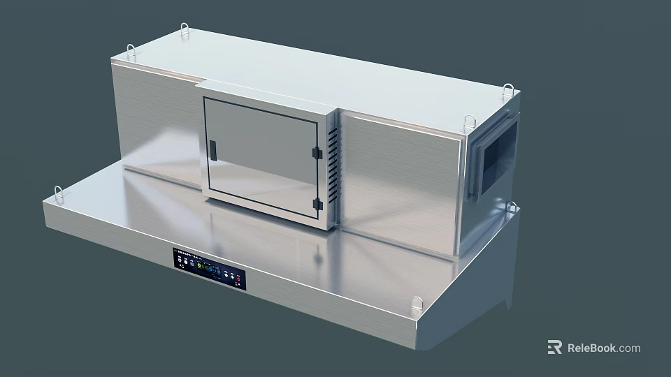 Stainless Steel Commercial Kitchen Cooking Oven With Digital Control Panel 3d model 