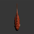 Cartoon Orange Fish Character With Red Stripes Big Eyes And Long Tail