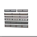 Garden Landscape Railing Designs Featuring Various Styles and Intricate Patterns 3d model