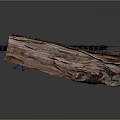 Unique Wooden Log Artwork With Blue Purple Interior Texture And Details