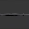 Scimitar Weapon With Curved Blade And Metal Hilt On Dark Background