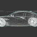 White Sports Car With Wide Body Design Large Rear Spoiler And Alloy Wheels