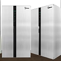 Midea Double Door Refrigerators With Silver Brushed Metal And Digital Control Panel In Home Interior