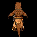 Otter Like Game Character With Brown Fur Necklace Belt Knife And White Apron