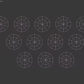 Grid Pattern Components on Sphere Surface with Brown and Blue Color Design