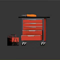 Modern toolbox iron box multi-layer toolbox iron box 3d model